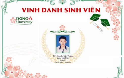 Sinh viên Nguyễn Văn Thành - Lớp 10XC1A